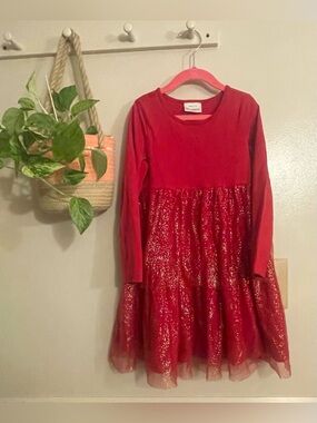 Hanna Andersson Red Tulle Sparkle Dress 8